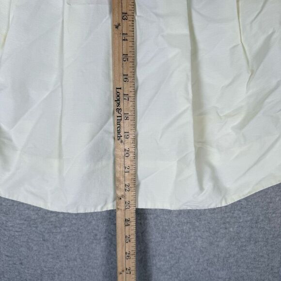 Marni Womens Italy 42 US 6 Pleated Front Knee Length Skirt Cream Pockets Lined - Picture 3 of 8